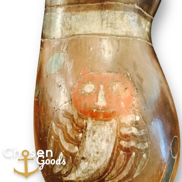 Mexican Folk Art Etched Clay Pottery Cat Figurine Vintage Carved Artisan - Picture 3 of 7